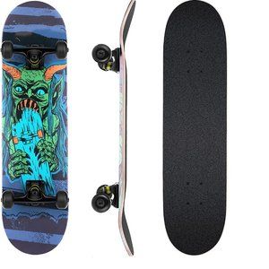 31"x 8" Pro Complete Skateboard 8 Layer Maple Double Kick Trick Skateboard Longb